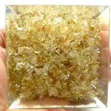 Load image into Gallery viewer, Orgonite Pyramid with Citrine and Clear Quartz Point