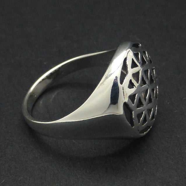 Seed of Life of Life Ring | 925 Sterling Silver | Meditation Mandala | Unite Male / Female God / Goddess  Material / Spiritual Energies | US Ring Size 5 to 8 | Crystal Heart Melbourne Australia since 1986
