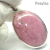 Pink Petalite Pendant | Oval Cabochon | 925 Sterling Silver | Bezel Set with Open Back | Calm Heart | Open Heart Higher Wisdom | Protective | Higher purpose | Genuine Gems from Crystal Heart Melbourne Australia since 1986