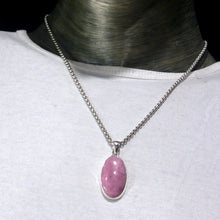 Load image into Gallery viewer, Pink Petalite Pendant | Oval Cabochon | 925 Sterling Silver | Bezel Set with Open Back | Calm Heart | Open Heart Higher Wisdom | Protective | Higher purpose | Genuine Gems from Crystal Heart Melbourne Australia since 1986