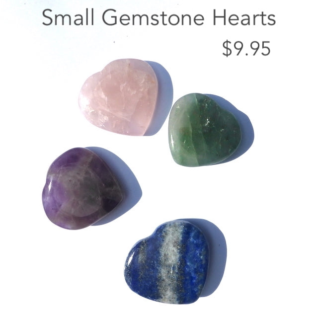 Gemstone Hearts ~ Amethyst, Rose, Lapis and Aventurine