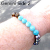 Virgo Astrology Stretch Bracelet | 8mm Beads | Blue Chalcedony | Citrine | Black Pearl | Tiger Eye | Fair Trade Semi Precious Gemstone Bracelets | Genuine Gemstones from Crystal Heart Melbourne Australia since 1986