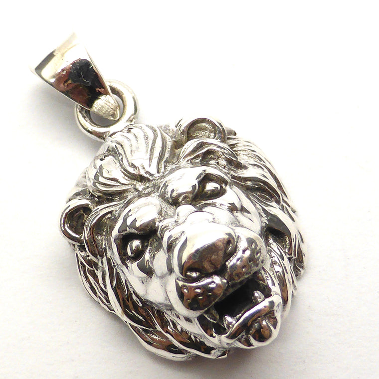 Lion Head Pendant, 925 Silver
