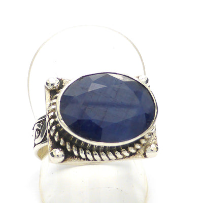 SAPPHIRE CELTIC FACETED RING AUSTRALIA