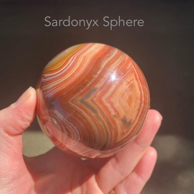 Sardonyx Sphere | Willpower | Inner Strength | Crystal Heart Melbourne Australia since 1986