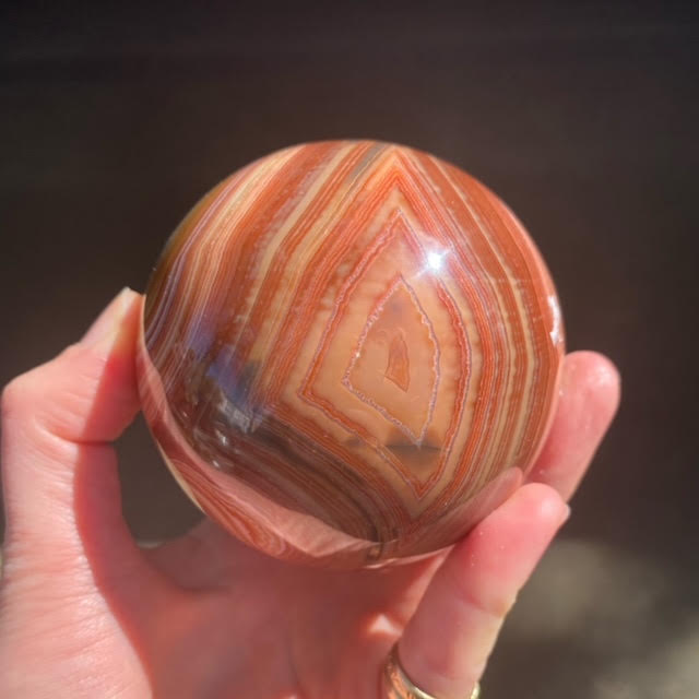 Sardonyx Sphere | Willpower | Inner Strength | Crystal Heart Melbourne Australia since 1986