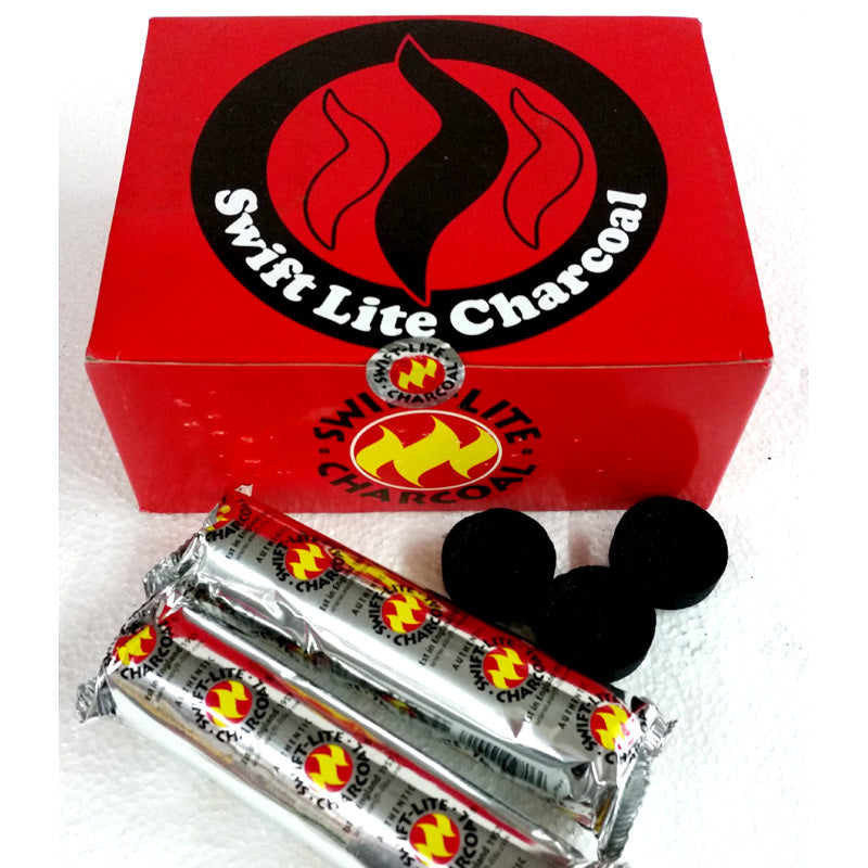 Charcoal Discs | Swift Lite | Light easily to burn solid incense | Censor | Rolls of 10 available | Genuine Gems from Crystal Heart Melbourne Australia since 1986