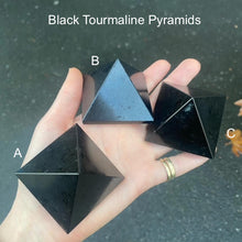 Load image into Gallery viewer, Black Tourmaline Pyramids | Protection | Healing | Grounding | Transcend Opposites | Genuine Gems from Crystal Heart Melbourne since 1986