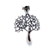 Load image into Gallery viewer, Gaia Tree Pendant 925 Sterling Silver | The human family gratefully celebrates Gaia | 23 x 35 mm | Crystal Heart Melbourne Australia since 1986
