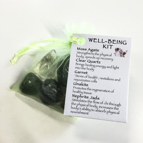 Crystal Healing kits | Selected Tumbled Stones in Organza Bag | for Abundance Australian Chakra Clarity Detox Dreams Fertility  Happiness Love Luck Protection Serenity Study Travel Weight Loss Well being and Vitality Stones | Genuine Gems from Crystal Heart Australia since 1986
