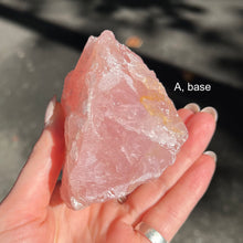 Load image into Gallery viewer, Rose Quartz Generator Crystal | Natural point, Polished Faces | Cut base so it stands up for meditation | Rose Quartz is known as the &#39;Love Rock&#39; for it&#39;s compassionate loving nature | Love yourself to attract love | Genuine Gems from Crystal Heart Melbourne Australia since 1986