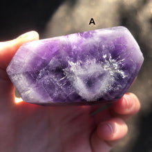 Load image into Gallery viewer, A Grade Amethyst Generator | Natural point | Polished Top and Side Faces | Cut base so it stands up for meditation | Amethyst is the Spiritual Stone ~ Balancing and Purifying energies and much more | Genuine Gems from Crystal Heart Melbourne Australia since 1986