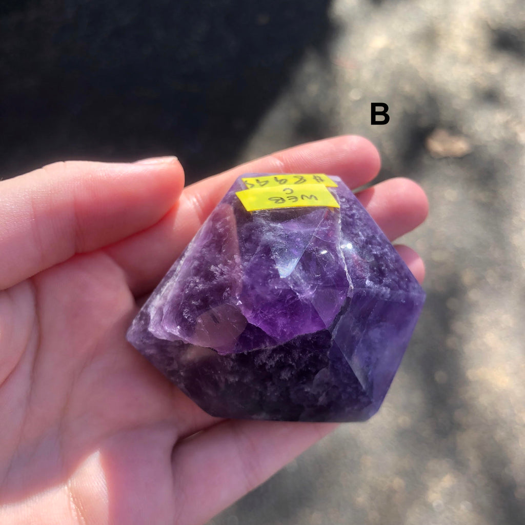 A Grade Amethyst Generator | Natural point | Polished Top and Side Faces | Cut base so it stands up for meditation | Amethyst is the Spiritual Stone ~ Balancing and Purifying energies and much more | Genuine Gems from Crystal Heart Melbourne Australia since 1986