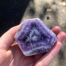 Load image into Gallery viewer, A Grade Amethyst Generator | Natural point | Polished Top and Side Faces | Cut base so it stands up for meditation | Amethyst is the Spiritual Stone ~ Balancing and Purifying energies and much more | Genuine Gems from Crystal Heart Melbourne Australia since 1986