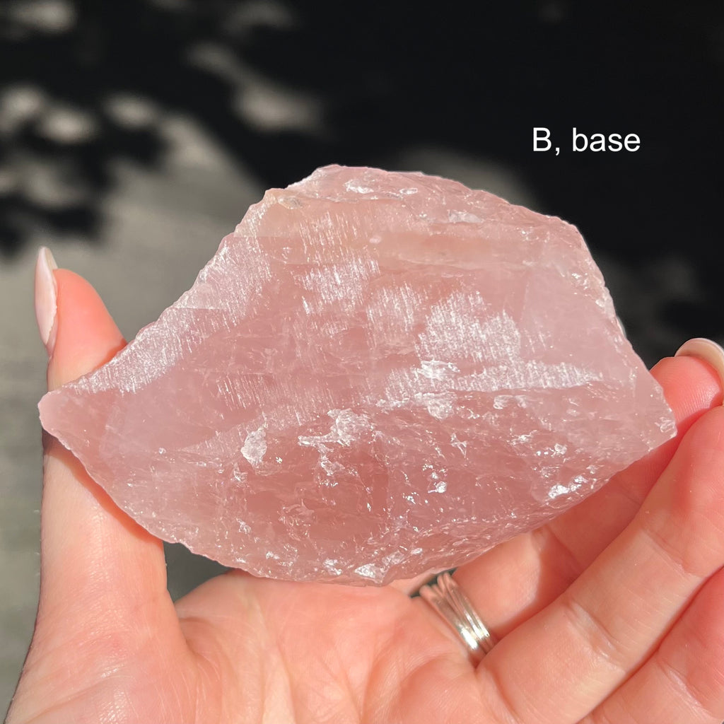 Rose Quartz Generator Crystal | Natural point, Polished Faces | Cut base so it stands up for meditation | Rose Quartz is known as the 'Love Rock' for it's compassionate loving nature | Love yourself to attract love | Genuine Gems from Crystal Heart Melbourne Australia since 1986