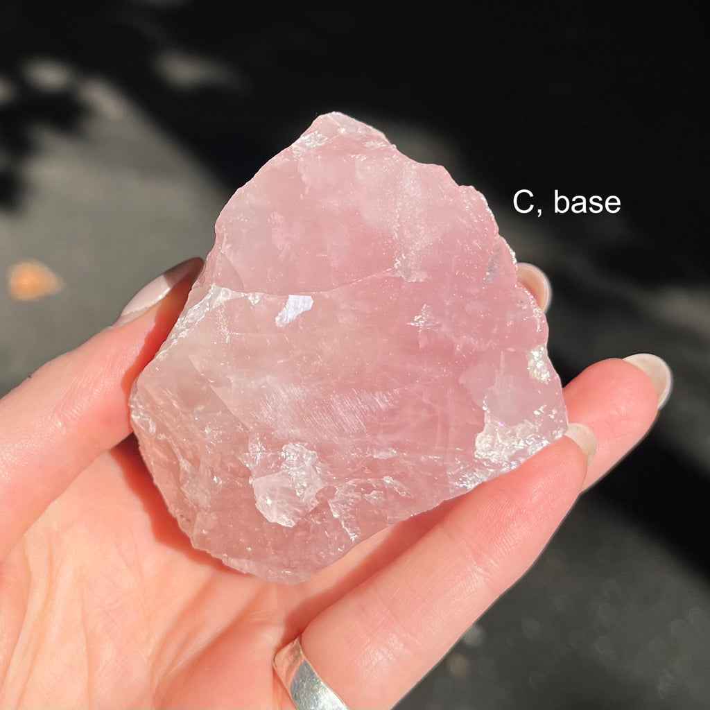 Rose Quartz Generator Crystal | Natural point, Polished Faces | Cut base so it stands up for meditation | Rose Quartz is known as the 'Love Rock' for it's compassionate loving nature | Love yourself to attract love | Genuine Gems from Crystal Heart Melbourne Australia since 1986