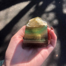 Load image into Gallery viewer, Fluorite Collection | 925 Sterling Silver Jewellery with Genuine Stones | Genuine Crystals | Faceted | Cabochon | Rough | Natural | Rainbow Blue Green | Pendant | Ring | Necklace | Earring | Crystal Heart Melbourne Australia | USA | UK | EU | Japan | Indonesia 