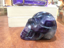 Load image into Gallery viewer, Skull | Genuine Hand Carved Gemstone | Fluorite AKA the Genius Stone | Study | Crystal Heart Melbourne Australia since 1986