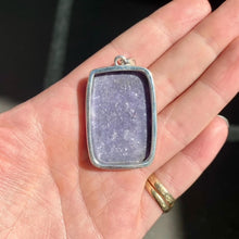 Load image into Gallery viewer, Lepidolite Pendant | Oblong Cabochon | 925 Sterling Silver | Translucent | Peaceful Warrior | Libra | Genuine Gems from Crystal Heart Melbourne Australia since 1986