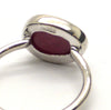 Ruby Ring, Faceted Oval, 925 Silver
