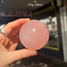 Load image into Gallery viewer, Rose Quartz Crystal Spheres | Three Sizes | Compassion | Love | Pink | Love | Heart Centre | Genuine Gems from Crystal Heart Melbourne Australia since 1986