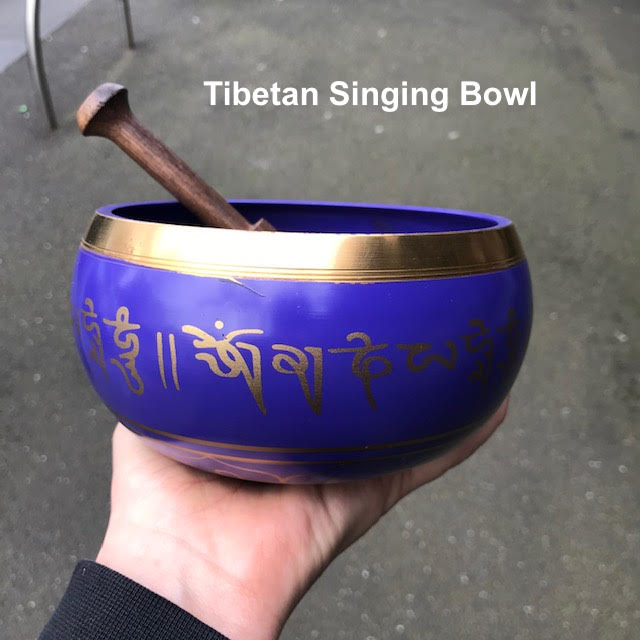 Tibetan Singing Bowl | High Vibration Cleansing and Healing | Complete with sounding stick | 3 sizes and colours available | Crystal Heart Melbourne Australia |  Spiritual Superstore since 1986